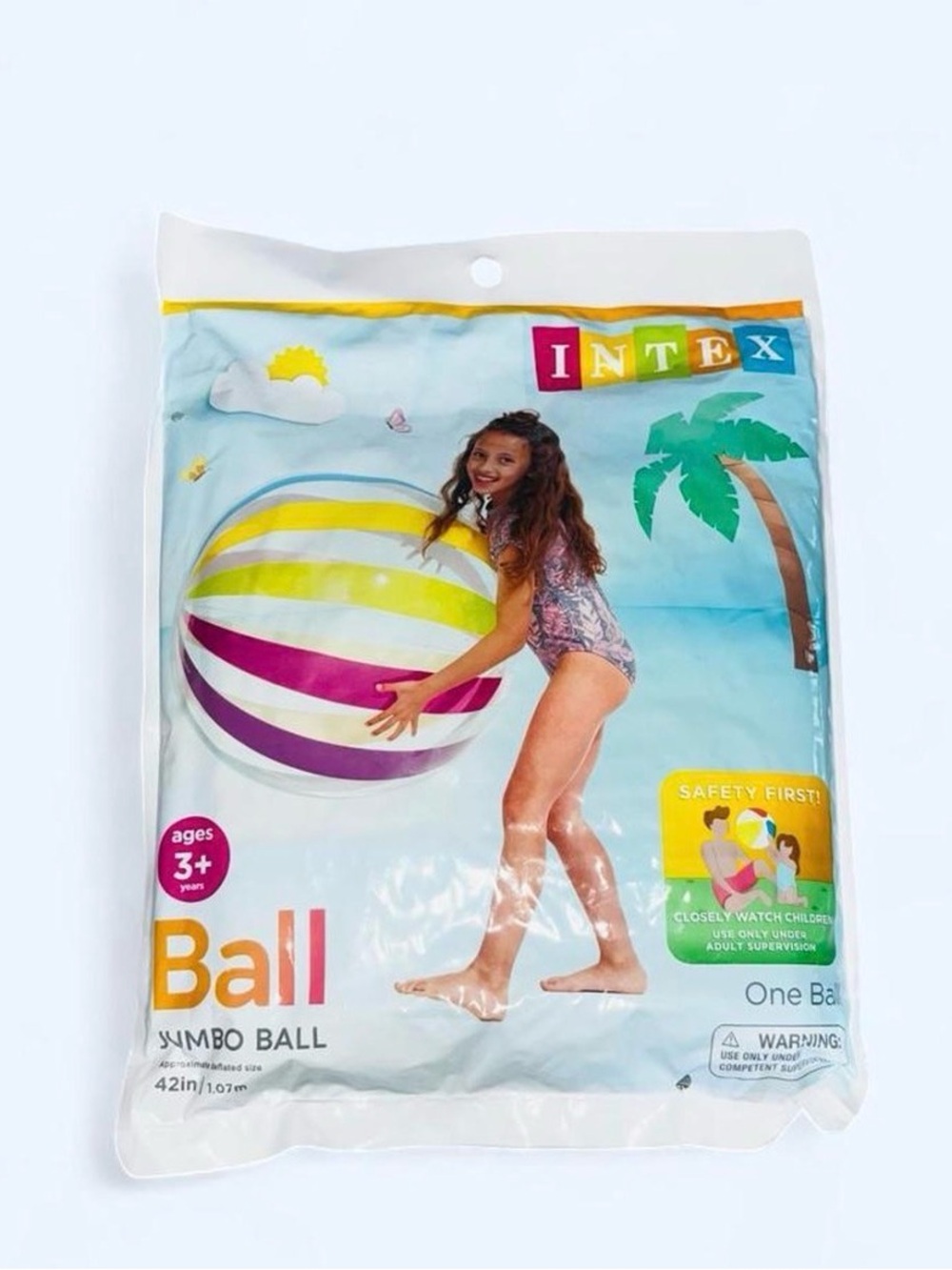 Kids Striped Beach Ball - Multicolor